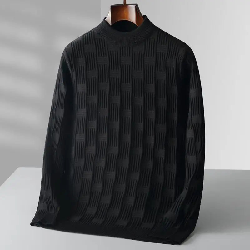 Geometric Cashmere Turtleneck