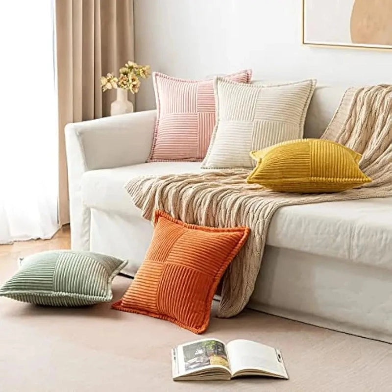 Mediterranean Corduroy Pillow Covers