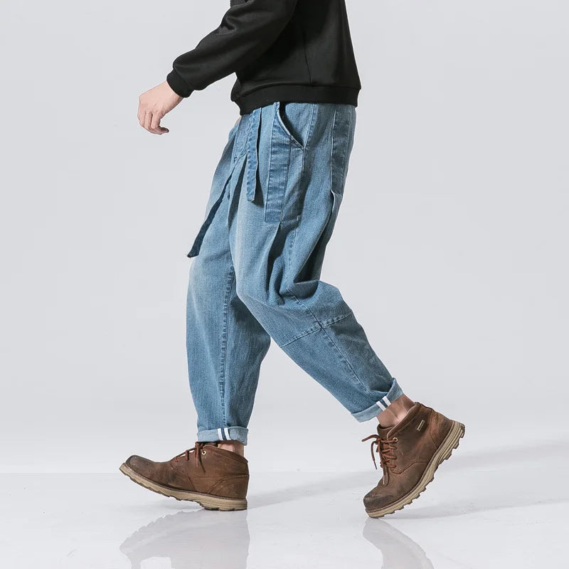 Men's Wide Leg Denimare Trousers