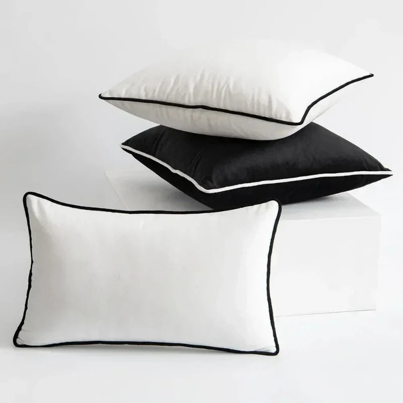 Black and White Nordic Style Pillow Covers