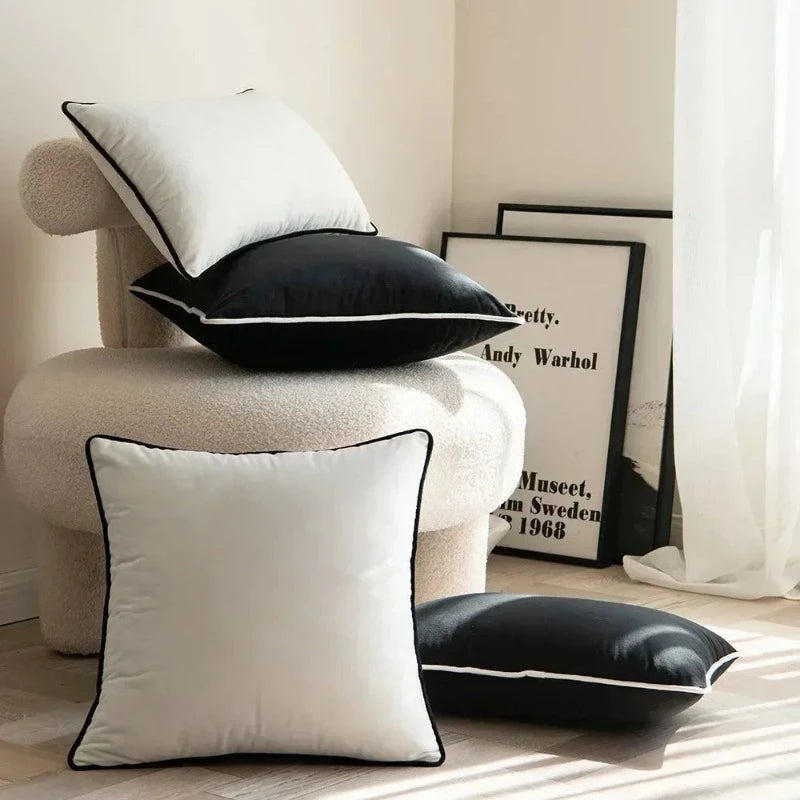 Black and White Nordic Style Pillow Covers