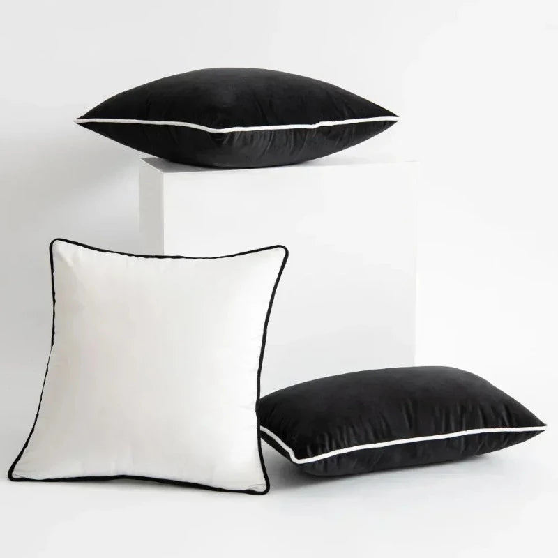 Black and White Nordic Style Pillow Covers