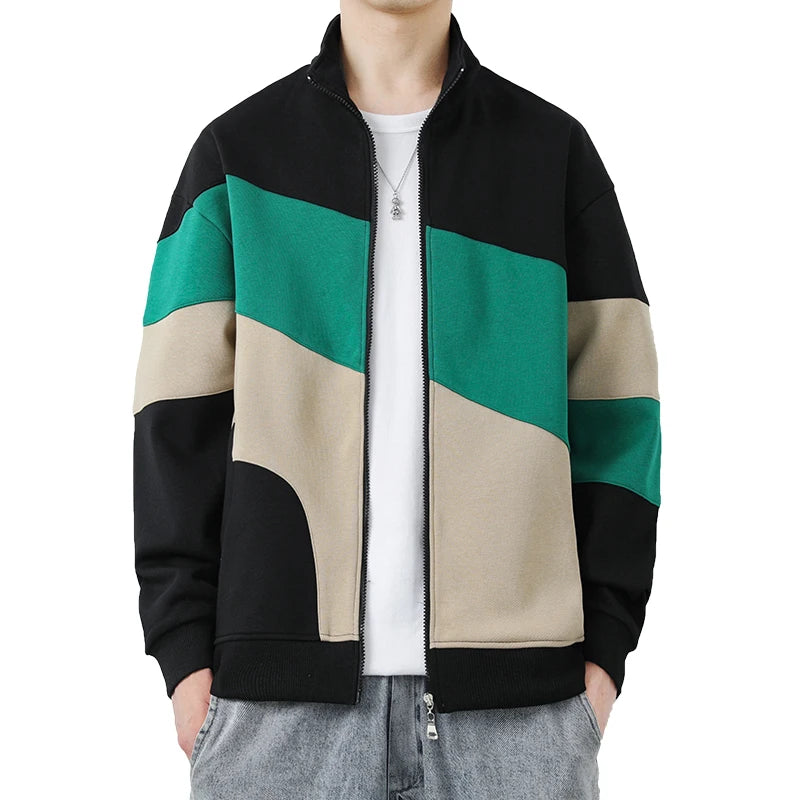 Urban Terrain Color-Blocked Bomber