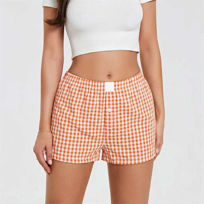 Serena Comfort Checkered Shorts